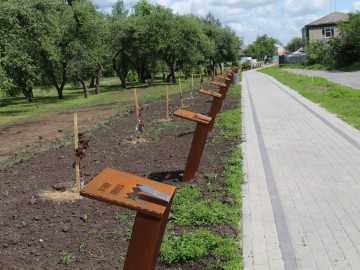 В Опішні викрали ліхтарі з Алеї Героїв