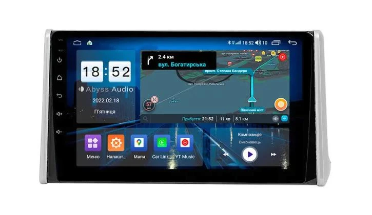 Магнітола для Toyota RAV4 XA50 від Abyss Audio QS-0138