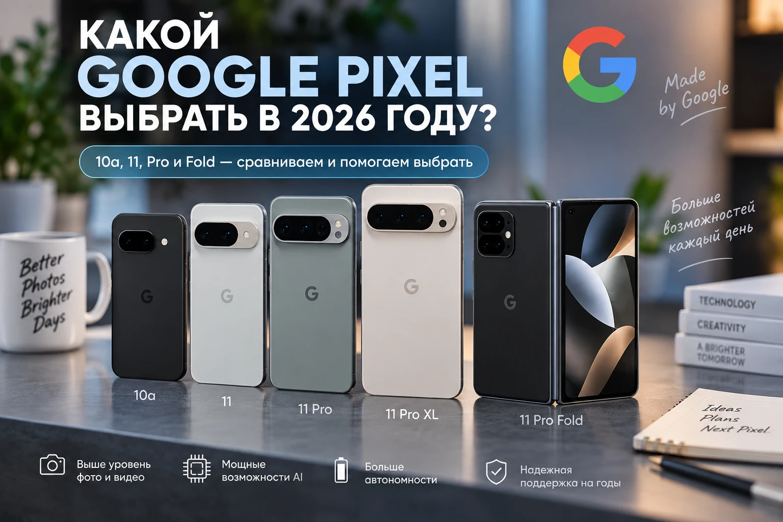 Какой Google Pixel выбрать сравниваем 10a, 11, Pro и Fold