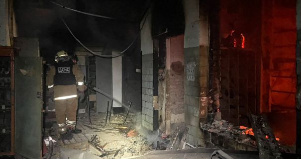 Пожежа на інфраструктурі Полтавщини після нічної атаки ворога