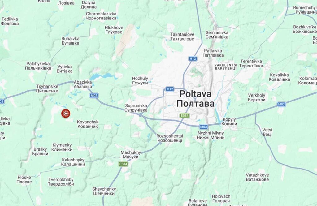 Землетрус поблизу Полтави: епіцентр на трикілометровій глибині.